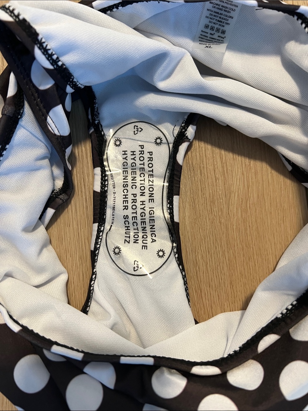 High-Waist Polka Dot Bikini Set - Black & White - Picture 11 of 15